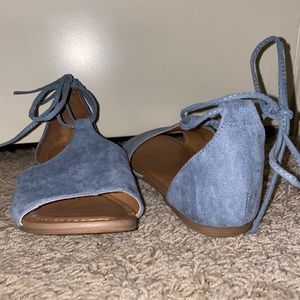 Blue Suede Flats